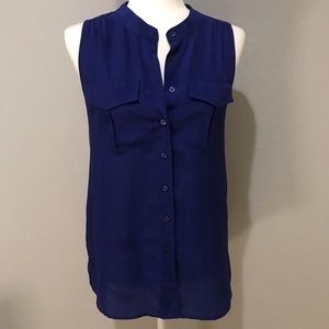 Stunning deep electric blue sleeveless j.crew